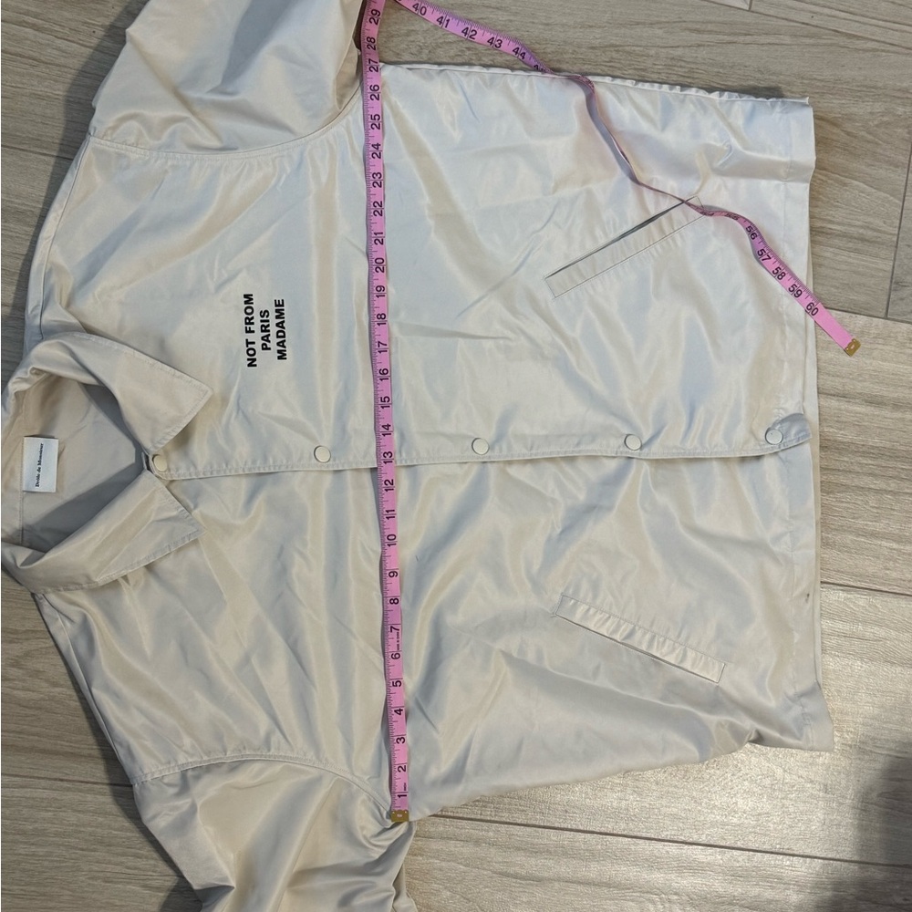 Drole de Monsieur Not from Paris Madame Cream Lightweight Shirt Jacket